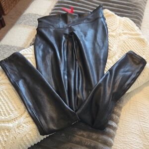 SPANX Shiny Black Leggings